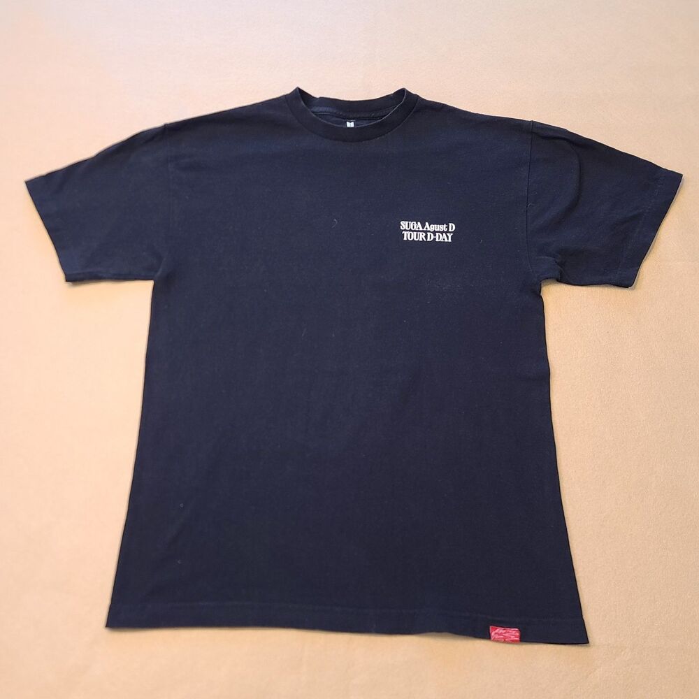 BTS SUGA Agust D TOUR 'D-DAY' Medium T-Shirt Black Size M Official Item Limited
